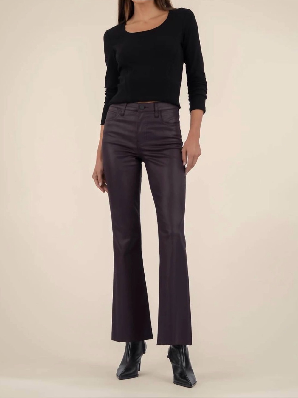 Kut From The Kloth Stella High Rise Flare Trouser Sangria